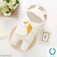 New Born Baby  Combo Pack  Hooded Wearale Wrapper And Baby Bath towel - LXHXB:(78 X2X82) CM, Multipack of:2
